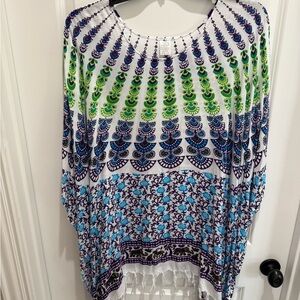 Colorful Patterned Tunic Top